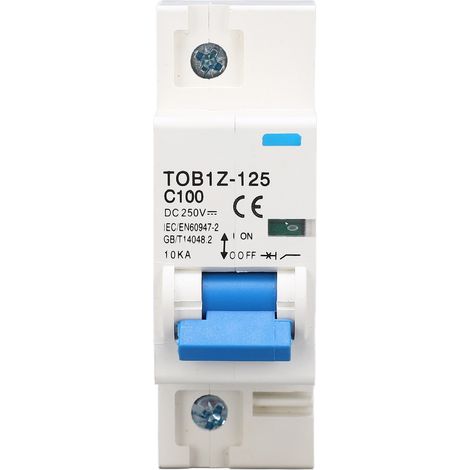 1-poliger Dc-leistungsschalter 100 A 35 Mm Din-schienenmontage Für Solar-pv-anlagen, Kurzschluss- Und Überlastschutzschalter Dc 250 V