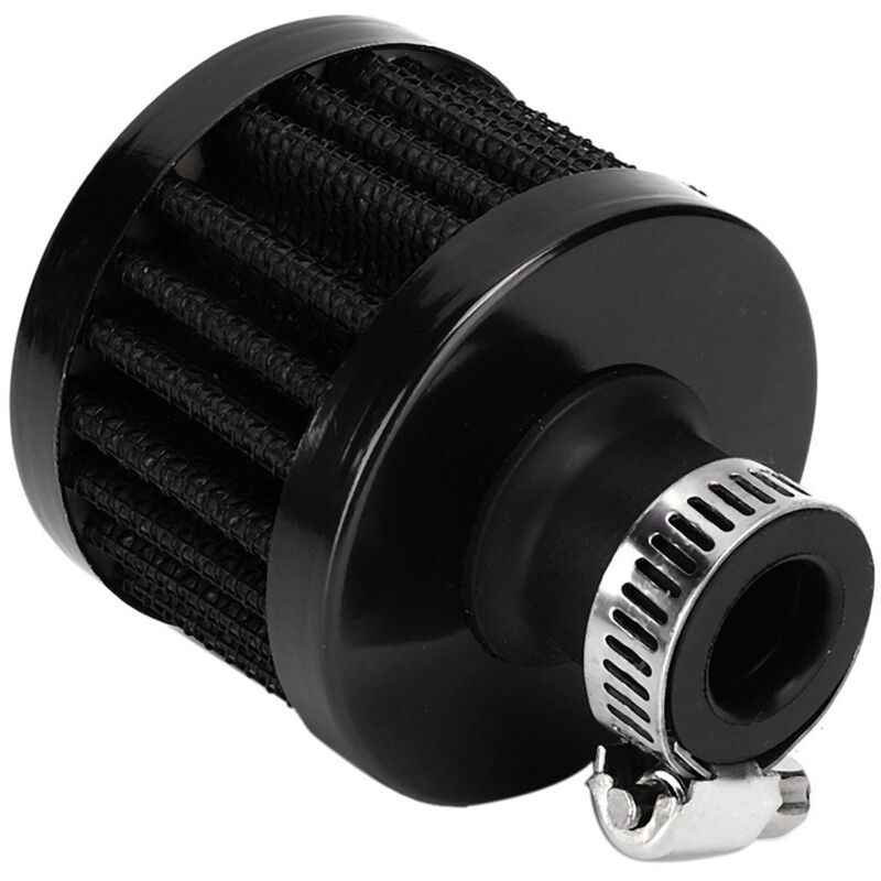 13 Mm / 0,5 Zoll Mini-luftansaugfilter, Kurbelgehäuseentlüftung, Universelles Autozubehör, Schwarz