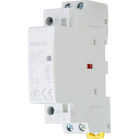 2p 20a 2no 24v/220v/230v 50/60hz Haushalts-wechselstromschütz, 220v 20a Din-schienen-montageschütz, Haushalts-wechselstromschütz, 35mm Din-schienenmontage (220v/230v)