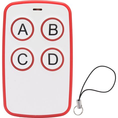 4-tasten-funkfernbedienung (315 Mhz) Mit Universalfunktion Zum Klonen Von Schlüsselanhängern Für Büro, Garage, Elektrisches Rolltor, Rot