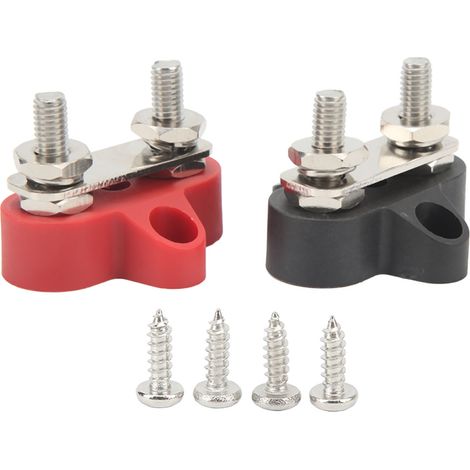 48v M6 Stromverteiler-anschlussklemme, 2 Stück, 2-poliger Plus- Und Minus-batterieanschlussblock