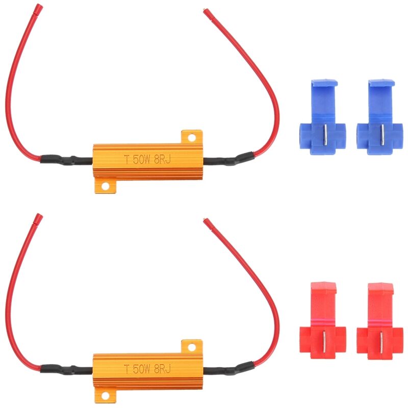 50-w-8-ohm-drahtwiderstand-decoder, 2 Stück, Dauerlicht-led-lampe, Hyperblinken