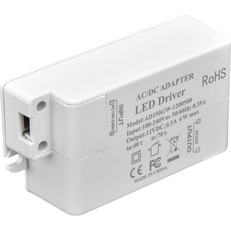 6w Led-treiber (maximal 100–240v), 12v Konstantspannungstransformator, 0,5a Led-treiber/transformator-konverter Mit Niederspannungstransformatoren