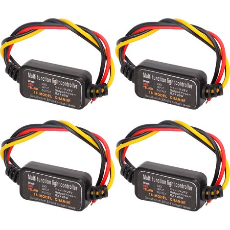 4-teiliger Dc9-26v Led-bremslicht-blinker-stroboskop-controller Mit 16 Einstellbaren Modi Für Auto Und Motorrad