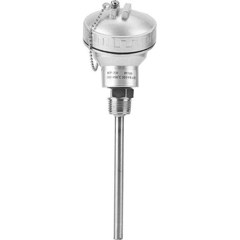Nitrip Rtd Pt100 Temperatursensor 1/2" Sonde Npt-gewinde Thermoelementkopf Aus Edelstahl 201 (100 Mm)