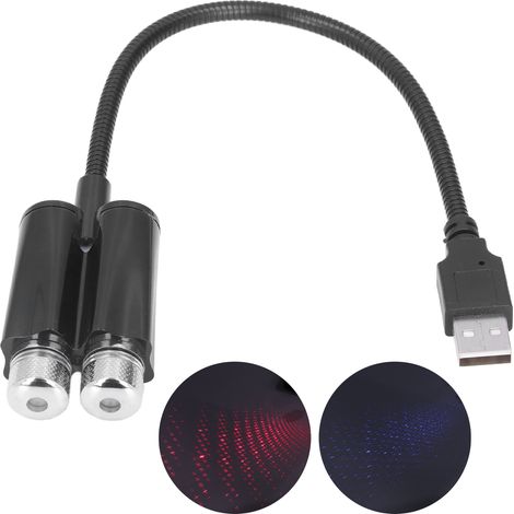 Usb-ambiente-autoprojektor, Rotes Und Blaues Licht, Plug & Play, Flexibel, Frei Biegbar, Sprachsteuerung