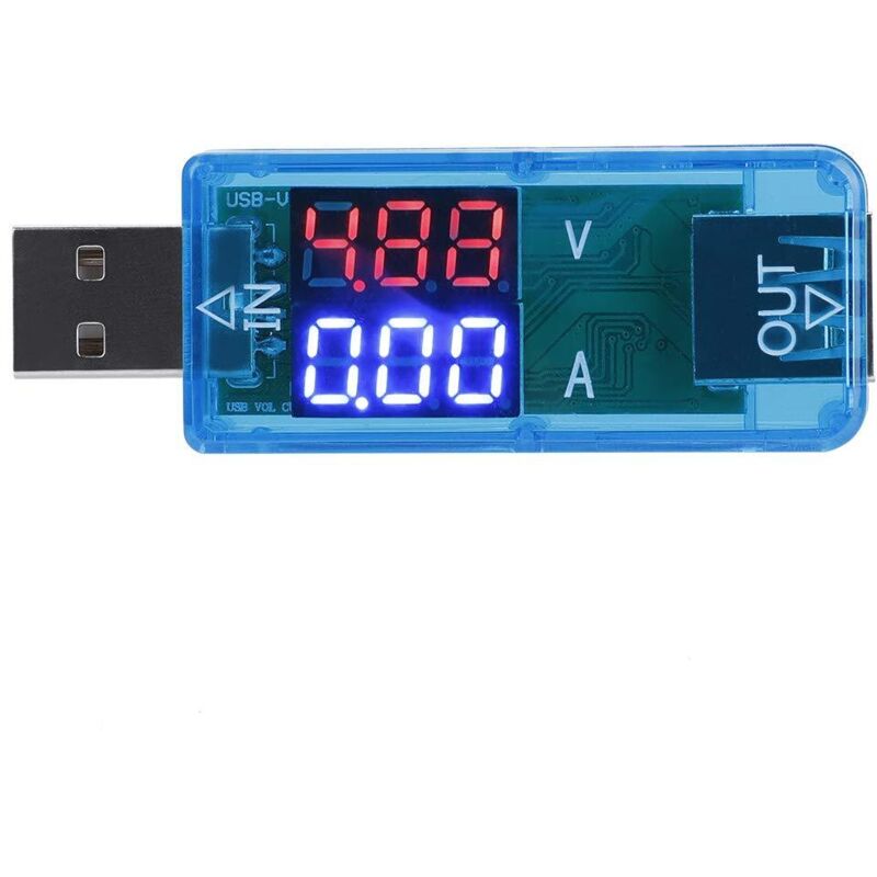 Usb-tester, Voltmeter, Amperemeter, Strommesser, Ladegerät-multimeter, Usb-tester, Ladekabel-testgeschwindigkeit (blau)