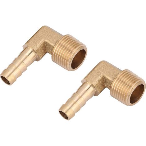 2 Stück/set G3/8 Gewinde Außengewinde Messing Winkelrohr-schlauchkupplungsverbinder-adapter-fitting (8 Mm)