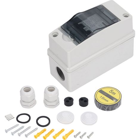 2-poliger, 16 A Ip65 Wasserdichter Pv-solar-trennschalter Mit Verteilerkasten, Dc 12–400 V, Ac 90–400 V