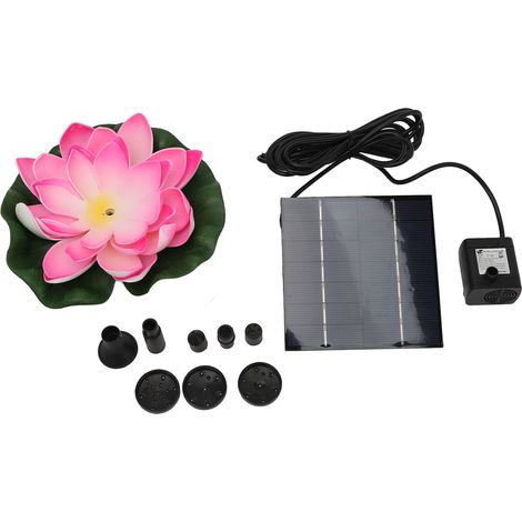 1,4-w-solarwasserpumpe In Form Einer Lotusblume, Schwimmender Vogeltränkenbrunnen Für Gartengestaltung, Fischteich, Garten, Terrasse, Aquarium