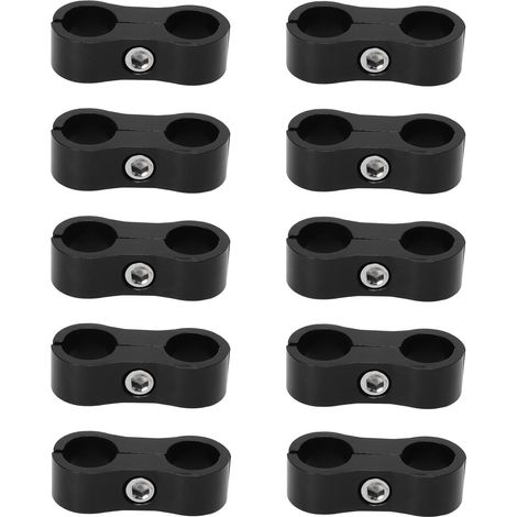 10 Stück 6an Schlauchseparator-klemmen Aus Aluminiumlegierung Für Kraftstoffleitungen (3/8"), Bremsleitungen Und Wasserleitungen