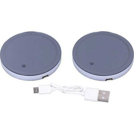 Getränkehaltermatte Fürs Auto Mit Led-ambientebeleuchtung, 2-teilig, 7 Farben, 3 Usb-lademodi, Ip67 Wasserdicht, Rutschfest, Universell