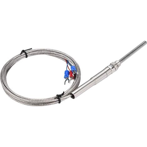 Thermoelement, M8 Pt100 Gewinde Für Platin-widerstandsthermoelement, 50 Mm Sonden-temperaturfühlerdraht, Industrielle Temperatursensoren (2 M)