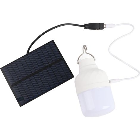 40-w-led-solarlampe (5000 K, 1500 Lm), Tragbare Led-lampe Mit 3-w-5-v-solarpanel Für Camping Und Angeln