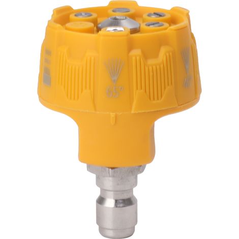 6-in-1-hochdruckreiniger-sprühdüse, Verstellbare Multifunktionsdüse, 1/4"-anschluss, Gelbe Spitze
