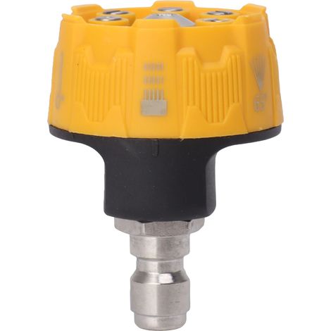 6-in-1-hochdruckreiniger-sprühdüse, Multifunktionale, Verstellbare Düse, 1/4"-steckeranschluss, Schwarze Und Gelbe Anschlussspitze