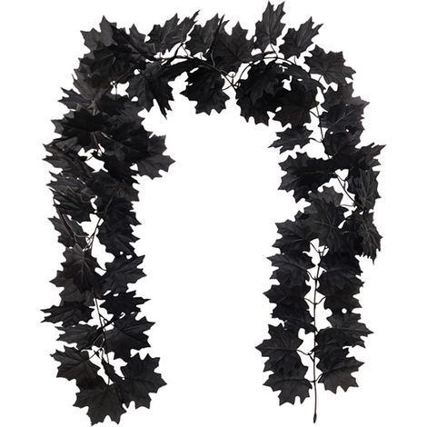 Halloween-ahornblattgirlande, Authentische Pflanzenblätter Für Die Dekoration Von Zuhause, Hochzeiten, Kamin Und Partys (210604xy03-2)