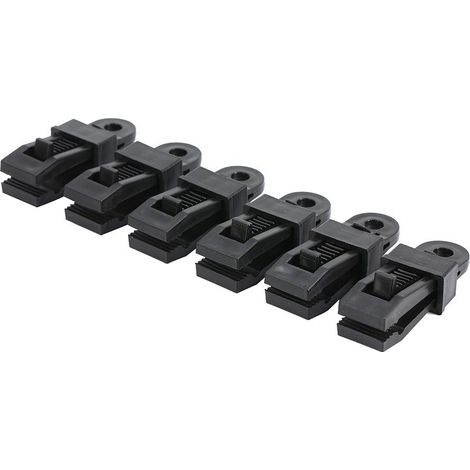 6-teiliges Set Hochfester Kunststoff-zeltklemmen, Robuste Planenclips Mit Verriegelung Für Outdoor-camping