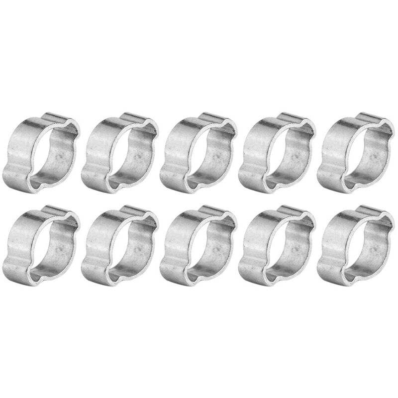 Packung Mit 10 Verzinkten Doppelohr-schlauchschellen Aus Verzinktem Eisen, 523 Mm, Für Kraftstoffschläuche (1720 Mm).