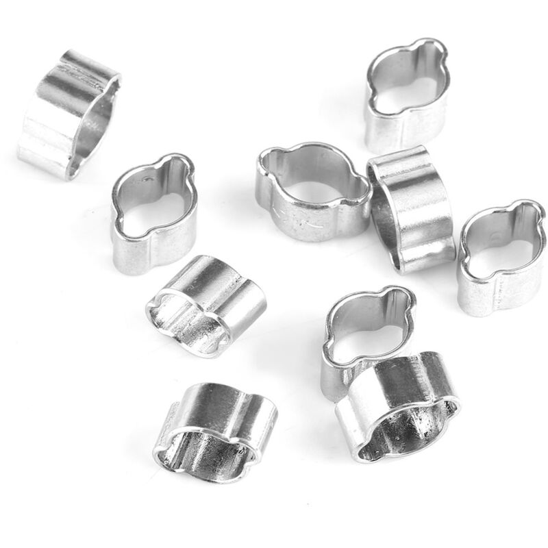 Packung Mit 10 Verzinkten Doppelohr-schlauchschellen Aus Verzinktem Eisen, 523 Mm, Für Kraftstoffschläuche (57 Mm).