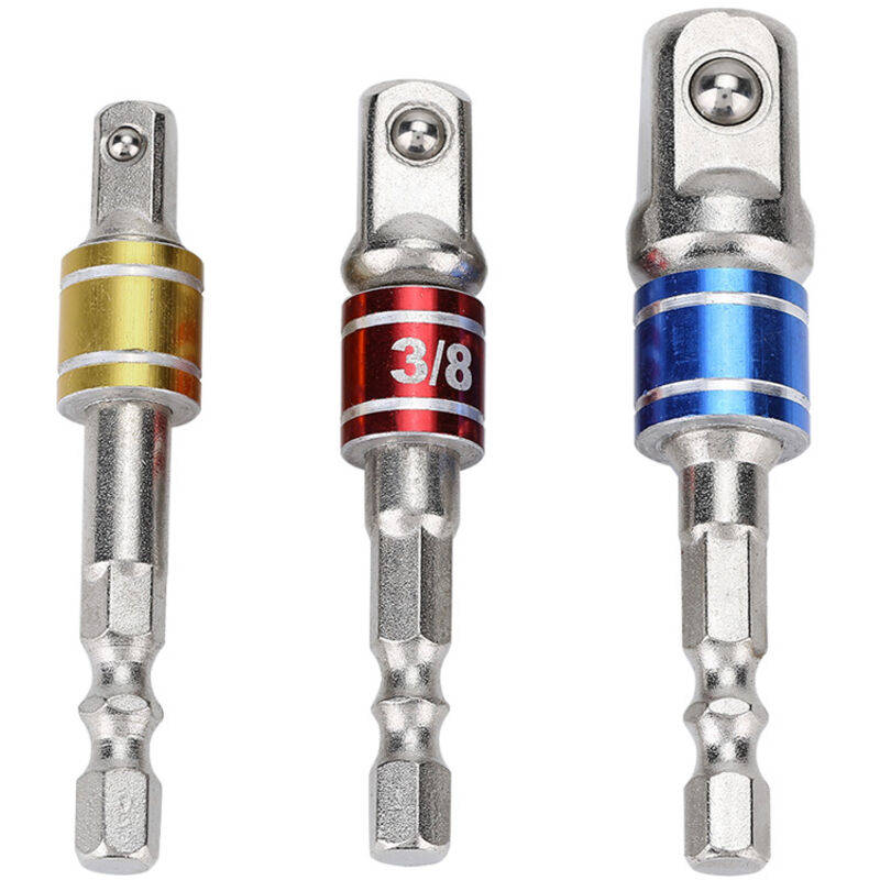 3-teiliger Bohrfutteradapter, Verlängerungsset Für Mutternschraubendreher, 1/4-zoll-, 3/8-zoll- Und 1/2-zoll-schraubendreher