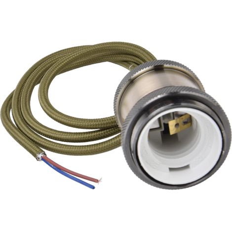 Lampenfassung, Exquisite Pendelleuchte Aus Geflochtenem Seil, Vintage-stil, Eu-stecker, 100–240 V Mit Kabel Für Das Schlafzimmer, Grüne Patina