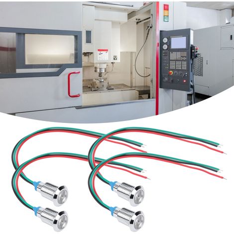 Sätze Runder Leds Mit Gemeinsamer Anode, 10 Mm Vorverdrahtete Zweifarbige Wasserdichte Led-anzeigeleuchten 12-24 V (rot Und Grün)