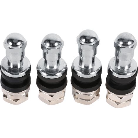 4-teiliges Schlauchloses Autoreifenventil Mit Metallschraube, Hochdruck-einlass Hinten