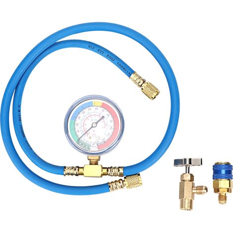 Der Messschlauch Für Die R134a-nachfüllung Kann An Den Manometer-kältemittelfüllschlauch Angeschlossen Werden.