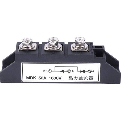 Fafeicy Photovoltaik-sperrgleichrichter, Mdk 50a 1600v Brückendiodengleichrichtermodul, Hochleistungs-einphasen-diodenbrückengleichrichter