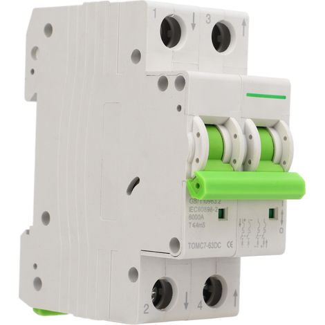 Miniatur-leistungsschalter Für Solar-pv-systeme (dc 550 V) Mit Magnetischem Thermischen Trennschalter, 2-polig, 40 A