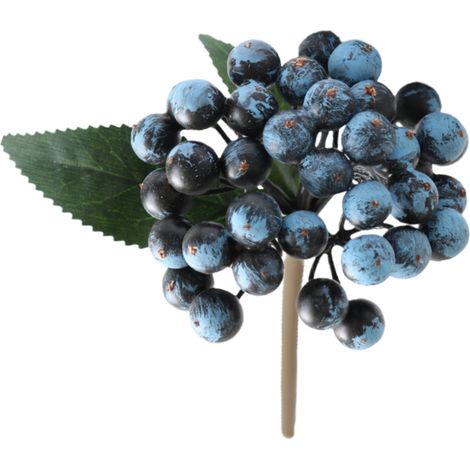 Künstlicher Stechpalmenzweig Mit Beeren, Künstliche Weihnachtsbeeren, Kleiner Fruchtstrauß, Wohnzimmerdekoration (b)