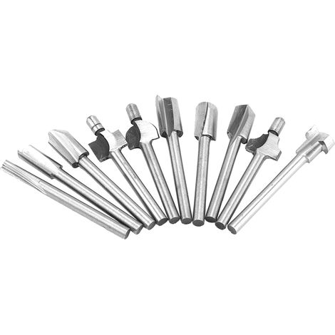 10-teiliges Set 1/8-zoll-schaft-fräser Aus Hss Für Die Holzbearbeitung