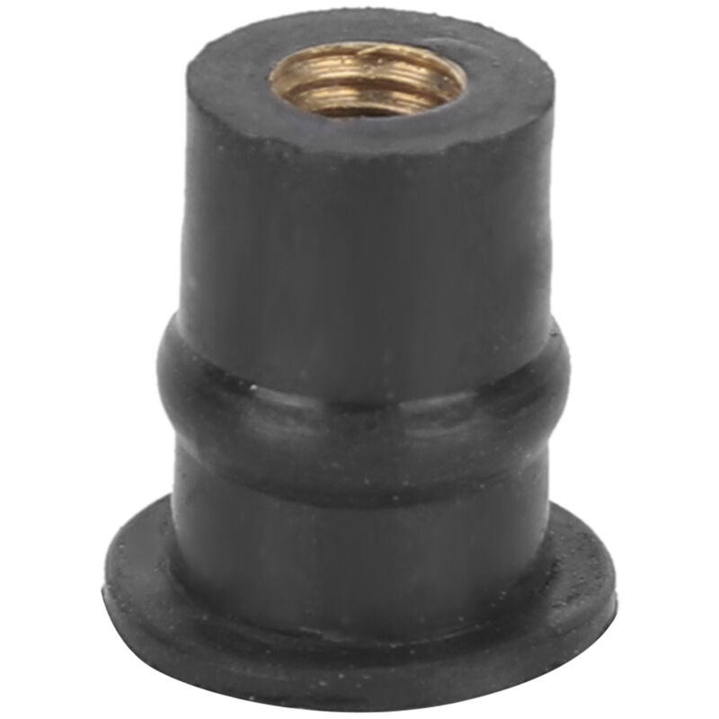 10-teiliges Set M5-bohrlochmuttern, 5 Mm/0,2 Zoll Gummi-bohrlochmuttern Für Windschutzscheiben, Metrische Motorrad-windschutzscheibenschrauben, Schwarz
