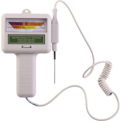 Chlor-ph-wassermessgerät-set, 2-in-1 Digitales Tragbares Chlor-ph-messgerät Mit Großem Display Für Schwimmbad Und Spa