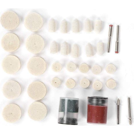 36-teiliges Set Aus Schleifscheiben Und Polierpads Aus Wollfilz Für Elektrische Schleifmaschinen