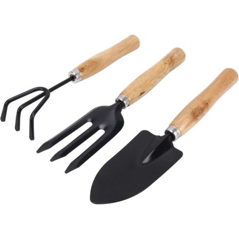 Gartengeräte-set, Holzgriff, Mini-gartengerät Für Töpfe Zum Gärtnern, Jäten, Graben Und Pflanzen