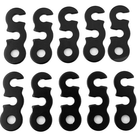 10 Stück Schnellverschluss-windseilschnallen Aus Aluminiumlegierung Für Vorzelte (schwarz, Größe L)