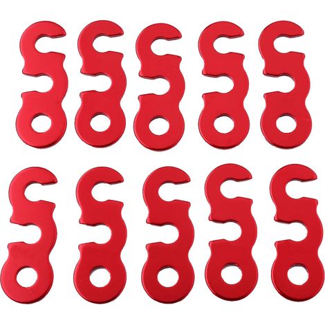 10 Stück Schnellverschluss-windseilschnallen Aus Aluminiumlegierung Für Vorzelte (rot, Größe L)