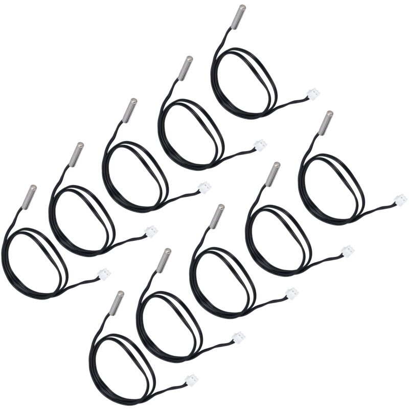 10 Stück Temperaturfühler Ntc-thermistor-thermostatkabelfühler -25 Bis 125 (100k B3950)