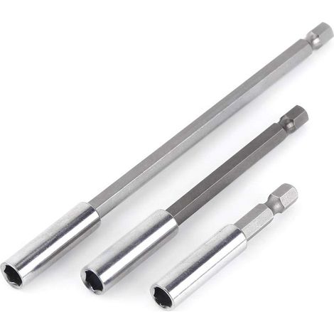 3-teilige Magnetische Verlängerungsstange Für Elektrische Bohrer, Sechskantbit, Magnetischer Bohrerverlängerungshalter, 1/4"-sechskantbit, Länge 75/100/150 Mm