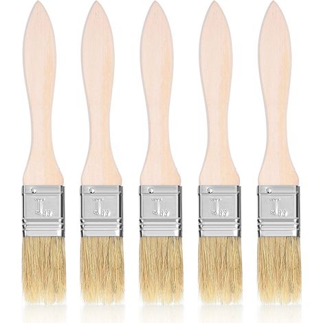 5er-set Küchenpinsel, Holzpinsel, Grillpinsel, Hitzebeständig, Backpinsel Zum Einfetten Von Speisen, Ölpinsel