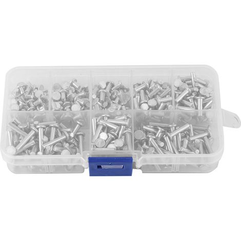 400 Stück M3 Flachkopf-aluminiumnieten, Vollnietenlänge 4 Mm–16 Mm