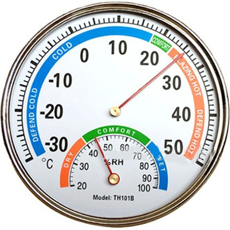Zeigerthermometer/hygrometer, Ganzmetallgehäuse, Multifunktionales Innenthermometer Für Babyzimmer, Krankenhaus, Apotheke