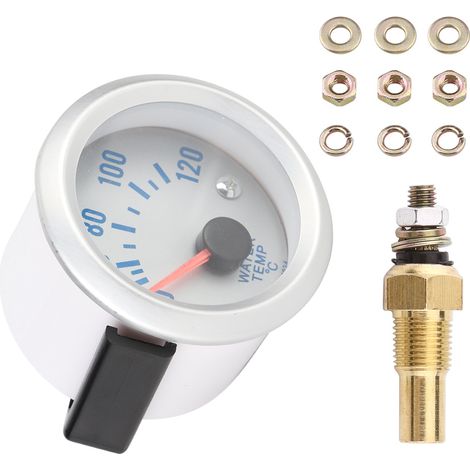 52 Mm (2 Zoll) Universal-digital-led-wassertemperaturanzeige Für Kfz-motoren, Blau, Messbereich 40-120 °c