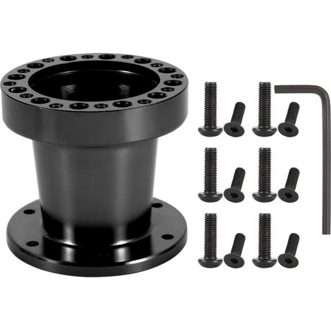 Universeller Lenkradnabenadapter-satz Aus Aluminium Für 3-zoll-autolenkradnaben (schwarz)