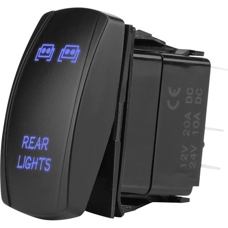 12v/24v Dc Blaues Led-laserlicht, 5-polig, Rücklicht Mit Wippschalter Für Auto Und Boot