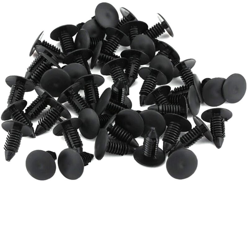 Kunststoff-nietclips, 50 Stück, Kunststoff-nietclips Zur Befestigung Von Karosserieteilen, Nietbefestigung, Stoßstangen-druckknopfclip, Schwarz