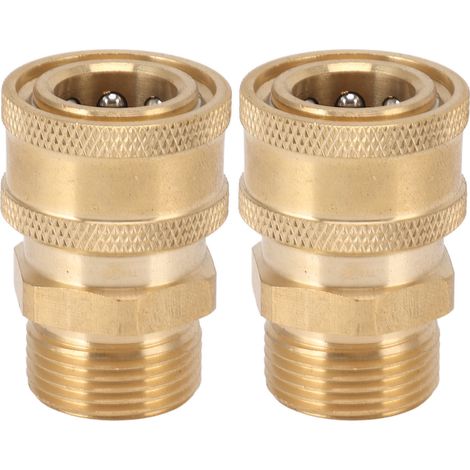 Stück M22-hochdruckreiniger-anschlussadapter Aus Reinem Kupfer, 3/8 Zoll Npt-innengewinde Auf M22-außengewinde, 15 Mm/0,59 Zoll Innenbohrung