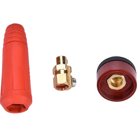 Schnellverstelladapter Für Europäische Schweißkabelanschlüsse Der Dkj-serie – Einfacher Austausch Bei Fehlendem Oder Beschädigtem Adapter (1 Stück, Dkj10-25 Rot)